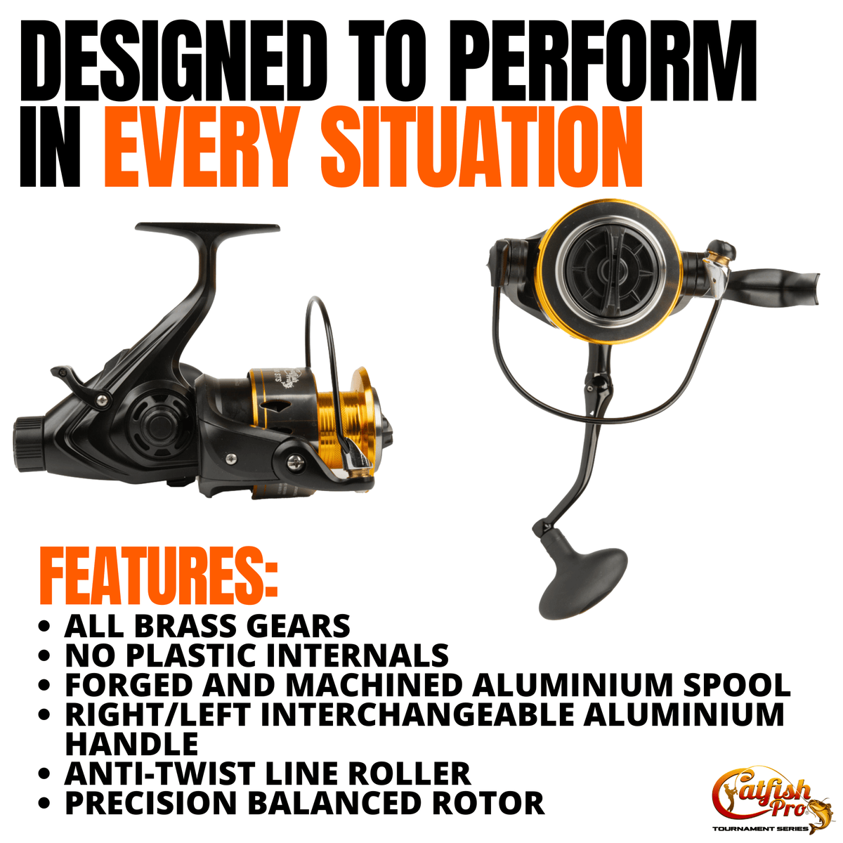 Catfish Pro 600STS Spinning Reel | Live Liner & Clicker