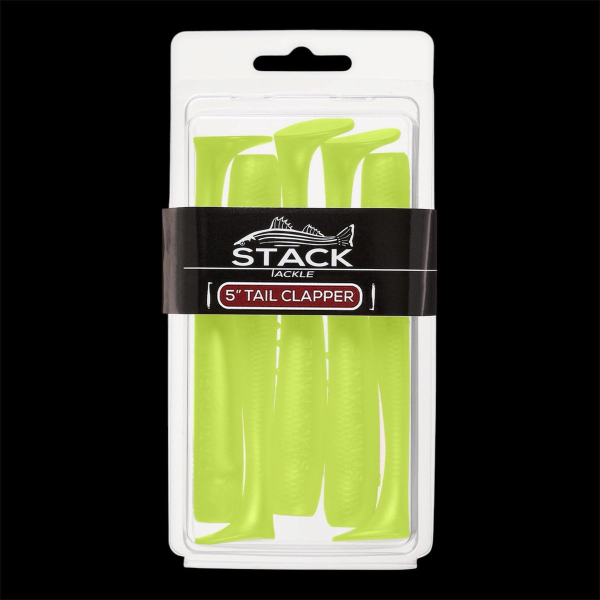 Stack Tackle 5" Tail Clapper | Paddle Tail Swimbait | 5 Per Pack | 5/0 Screwy Head Compatible | Striped Bass, Flounder, Snook | 6 Colors