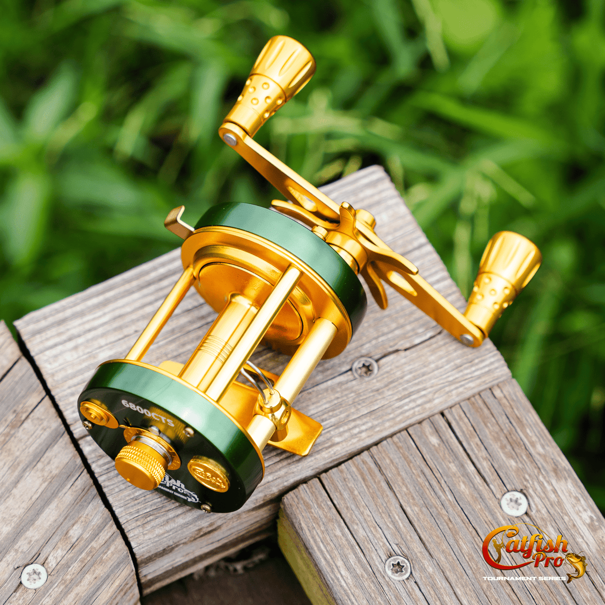 Catfish Pro 6800 CTS Round Baitcaster Reel | 40 lb Max Drag