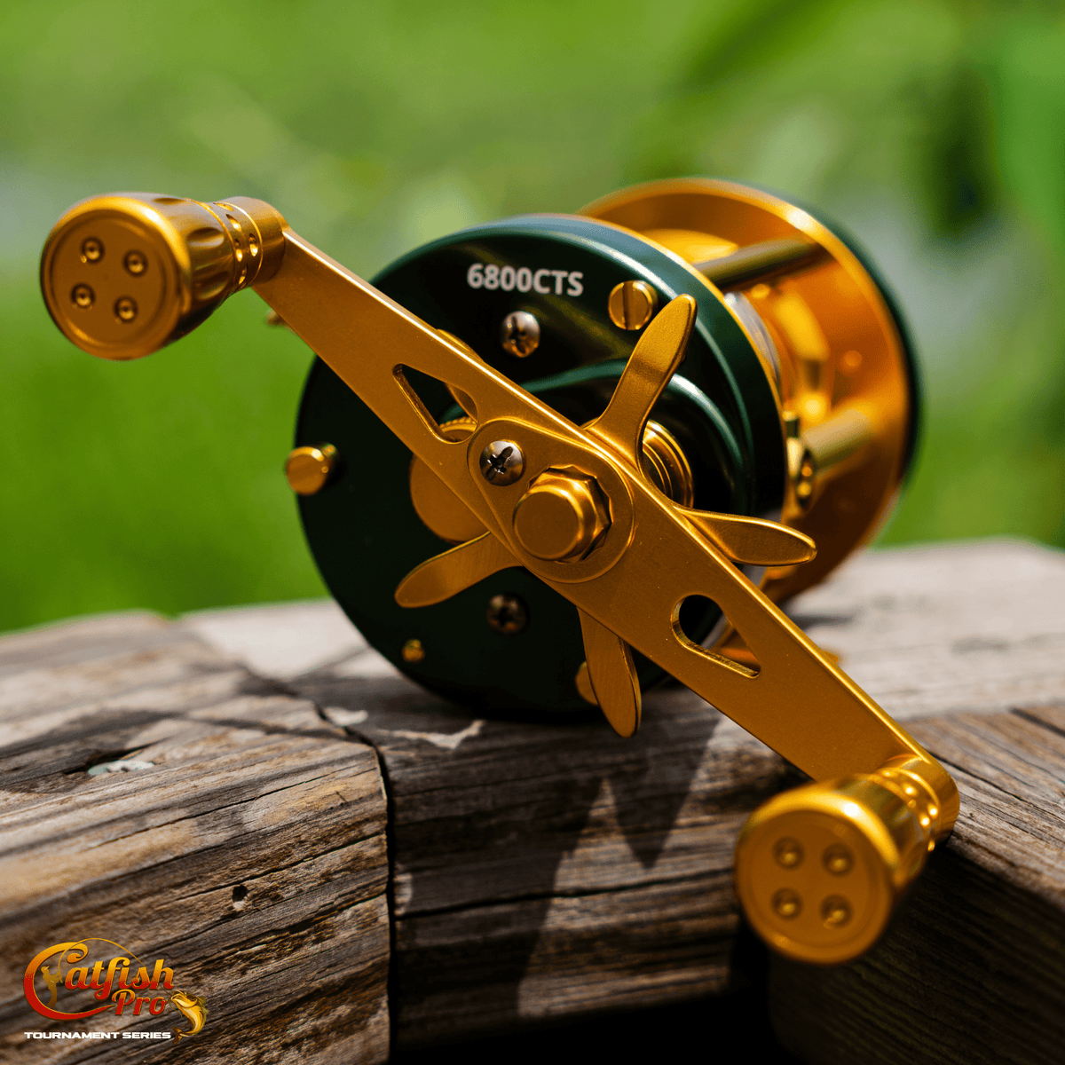 Catfish Pro 6800 CTS Round Baitcaster Reel | 40 lb Max Drag