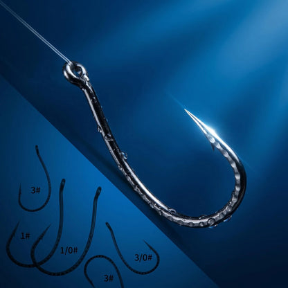 50pcs High Carbon Steel Wacky Hooks – Non-Slip Soft Bait Hook for Worm Lure Fishing, Carp & All Waters Tackle