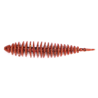 Soft Fishing Lure, Spiral Worm Bait with Glitter