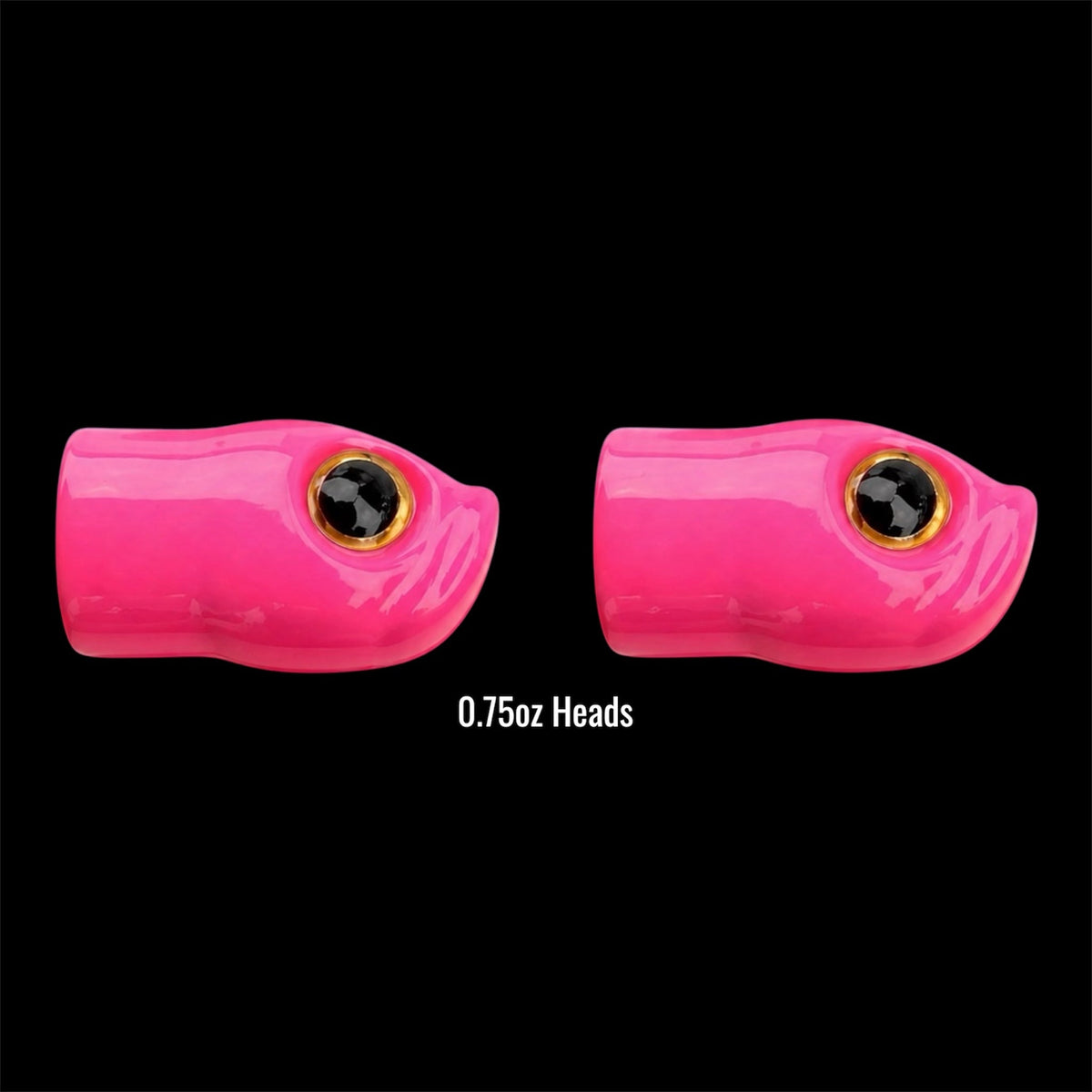 Stack Tackle Replacement Heads | 5/0 Screwy Head Jigs | 2 Per Pack | 0.5–1.5 oz | Chartreuse, Black, White, Pink