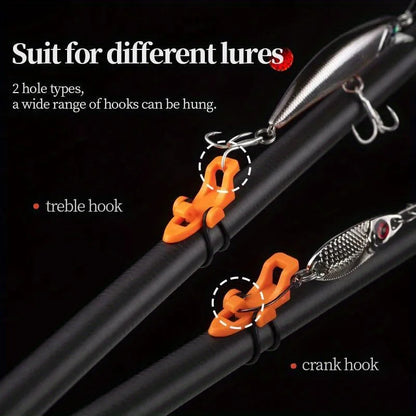 5pcs Fishing Rod Pole Hook Keeper Lure Bait Holder Lure Accessories Jig Hooks Safety Keeping Holder Fishing Tool
