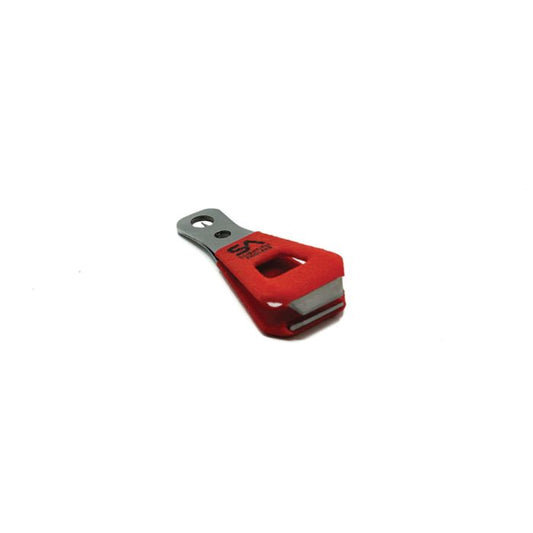 Red and silver Scientific Anglers nipper tool with SA logo.