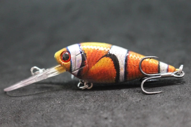 Crankbait Fishing Lure 8g 8cm 3 Meters Depth High End Hooks Wide Wobble with Deep Diving Carp Fishing HC549