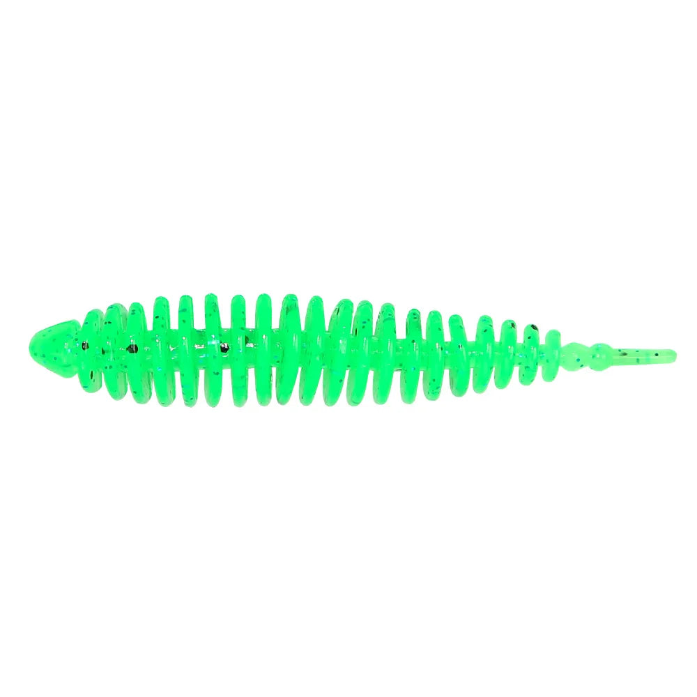 Soft Fishing Lure, Spiral Worm Bait with Glitter