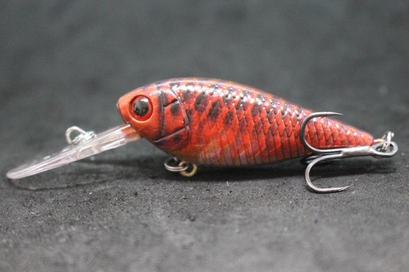 Crankbait Fishing Lure 8g 8cm 3 Meters Depth High End Hooks Wide Wobble with Deep Diving Carp Fishing HC549