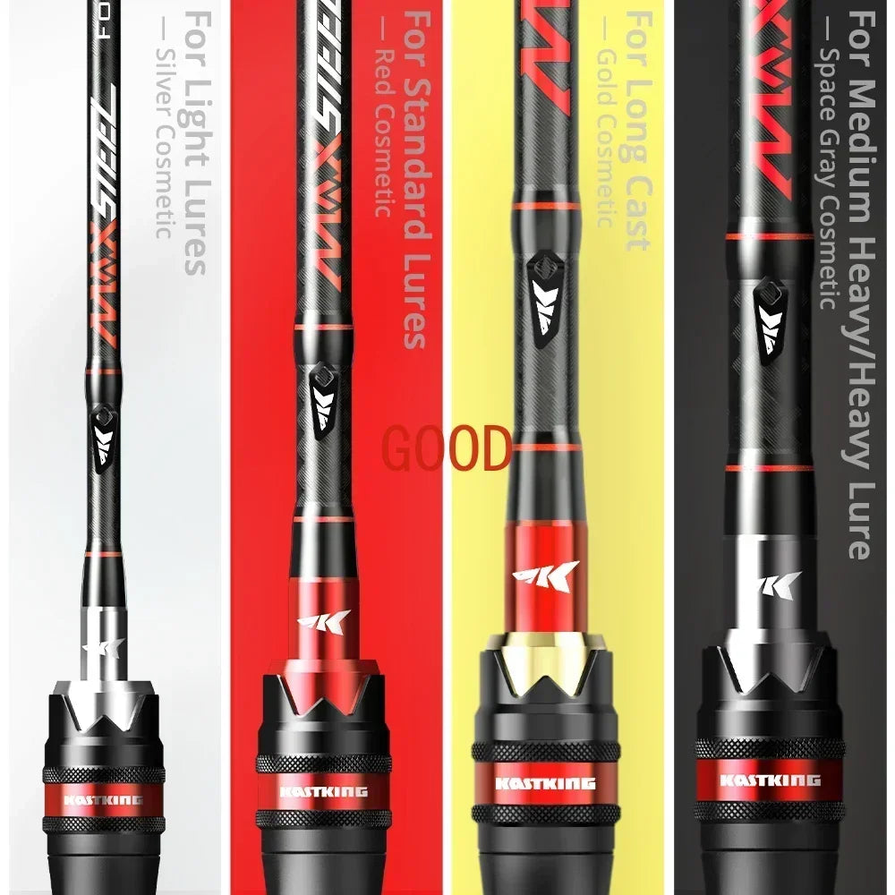 KastKing Max Steel Rod Carbon Spinning Casting Fishing Rod with 1.80m 2.13m 2.28m 2.4m Baitcasting Rod for Bass Pike Fishing