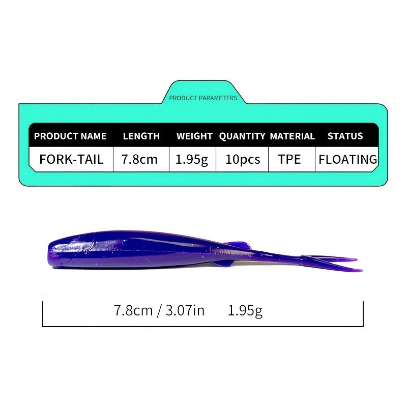 Fork Tail Soft Plastic Lures