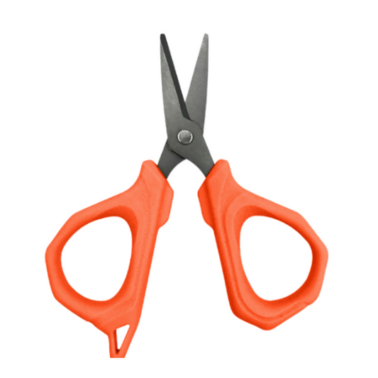 AnglerCo Core Series Braid Scissors | Teflon-Coated Stainless | Serrated Braid Edge | Saltwater