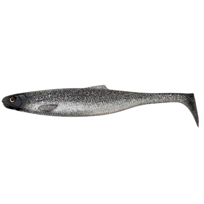 Fishing lure with a textured surface on a white background