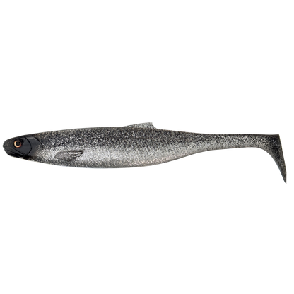 Fishing lure with a textured surface on a white background