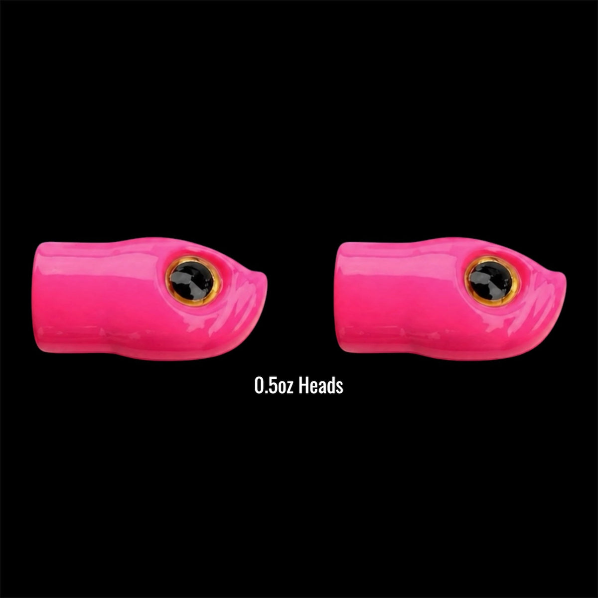 Stack Tackle Replacement Heads | 5/0 Screwy Head Jigs | 2 Per Pack | 0.5–1.5 oz | Chartreuse, Black, White, Pink