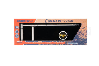 AnglerCo Classic Dehooker | Solid 304 Stainless Steel | Pistol Grip | 8.5" & 13.5" | Heavy-Duty Hook Removal