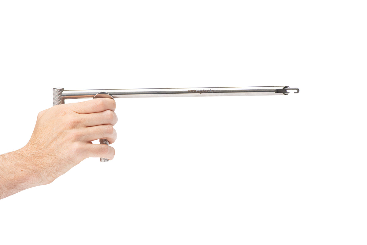 AnglerCo Classic Dehooker | Solid 304 Stainless Steel | Pistol Grip | 8.5" & 13.5" | Heavy-Duty Hook Removal