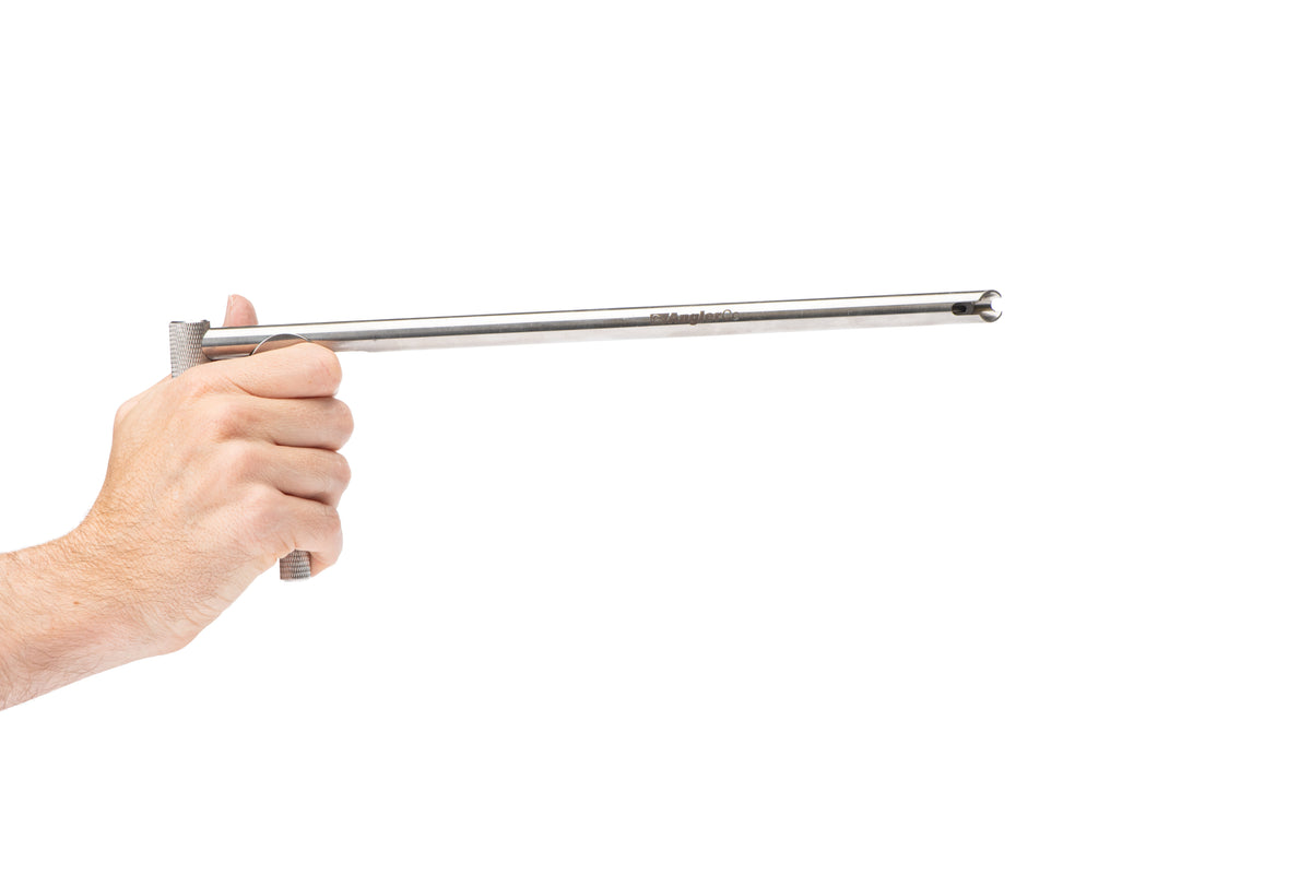 AnglerCo Classic Dehooker | Solid 304 Stainless Steel | Pistol Grip | 8.5" & 13.5" | Heavy-Duty Hook Removal