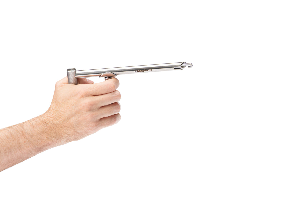 AnglerCo Classic Dehooker | Solid 304 Stainless Steel | Pistol Grip | 8.5" & 13.5" | Heavy-Duty Hook Removal