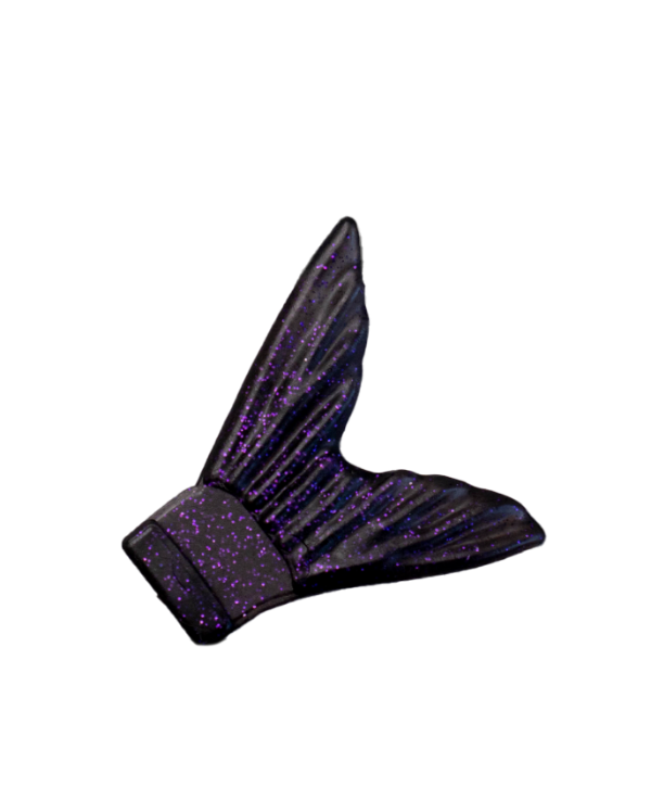 Black and purple glittery fish tail