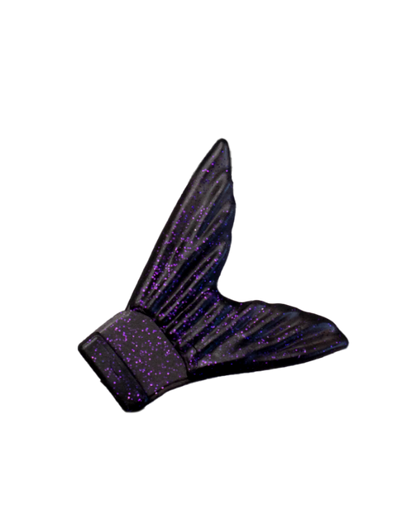 Black and purple glittery fish tail