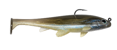 Fishing lure with a hook on a white background