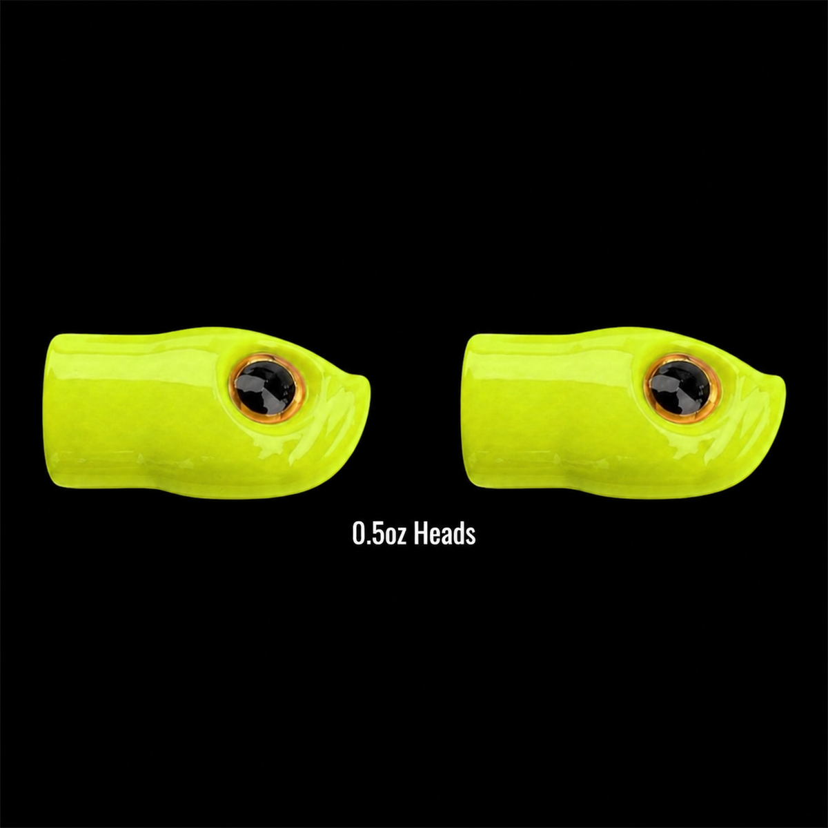 Stack Tackle Replacement Heads | 5/0 Screwy Head Jigs | 2 Per Pack | 0.5–1.5 oz | Chartreuse, Black, White, Pink