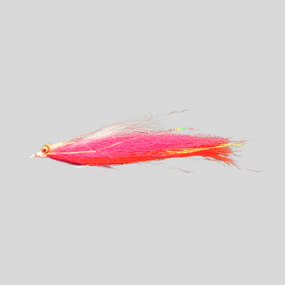 Fish-Skull Mega Clouser Minnow | 6/0 Hook | Dumbbell Eyes | Jigging Action | Pink & White | Chartreuse & White | Saltwater Fly | Flymen Fishing Company