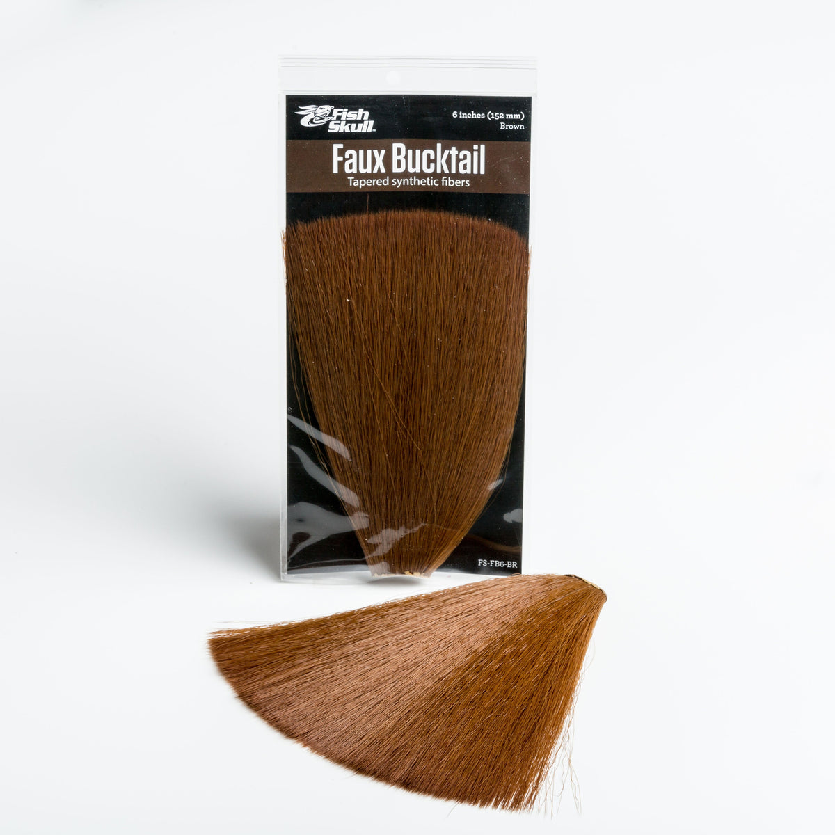 Flymen Faux Bucktail | Tapered Synthetic Bucktail Fiber | 6" Uniform Length | Pre-Stacked | 12 Colors | Clousers, Deceivers, Pike & Big Game Flies | Bite-Proof | Flymen