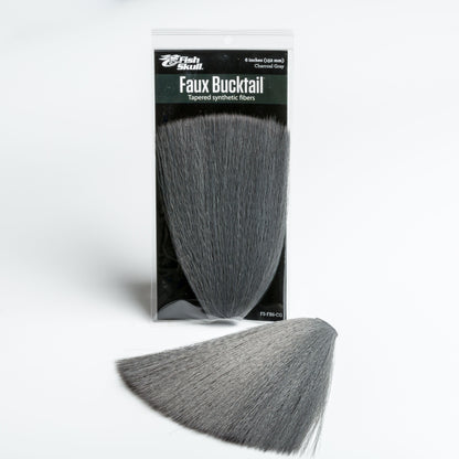 Flymen Faux Bucktail | Tapered Synthetic Bucktail Fiber | 6" Uniform Length | Pre-Stacked | 12 Colors | Clousers, Deceivers, Pike & Big Game Flies | Bite-Proof | Flymen
