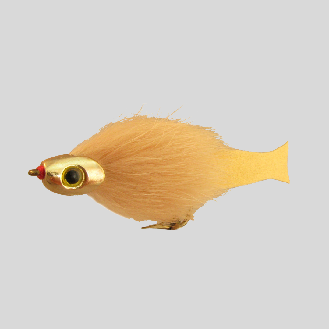 Fish-Skull Forage Fly | Baitfish Streamer | Fish-Skull Head, Living Eyes & Frantic Tail | Bite-Proof Suede Tail | 1/0 Hook | 4 Colors | Trout, Bass & Freshwater | Flymen