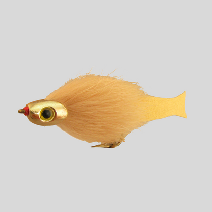 Fish-Skull Forage Fly | Baitfish Streamer | Fish-Skull Head, Living Eyes & Frantic Tail | Bite-Proof Suede Tail | 1/0 Hook | 4 Colors | Trout, Bass & Freshwater | Flymen