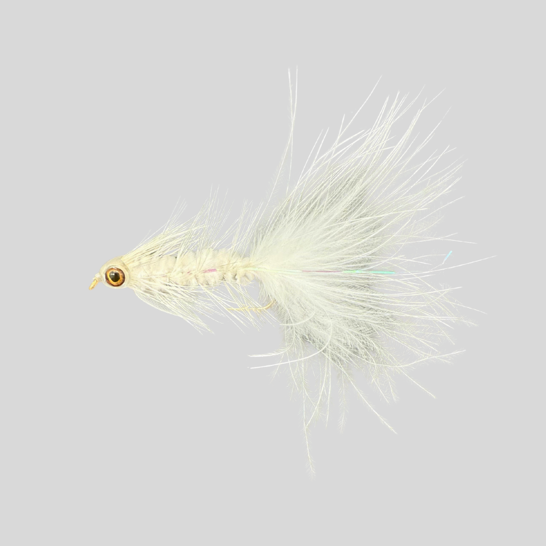 Fish-Skull Masked Bugger | Weightless Suspended Woolly Bugger | Fish-Mask Baitfish Head | Neutral Buoyancy | Living Eyes | #4, #8 & #10 | Brown, Olive, White & Black | Trout & Bass | Flymen
