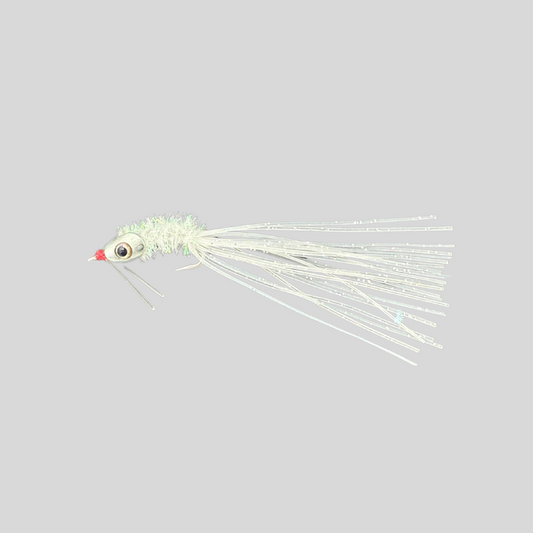 Fish-Skull Salt Creature | Flats Baitfish Fly | Fish-Skull Baitfish Head & Living Eyes | Hook-Up Keel | Weed Guard | #4 Stainless | Sand, Pearl & Brown | Bonefish, Redfish & Flats Species | Flymen