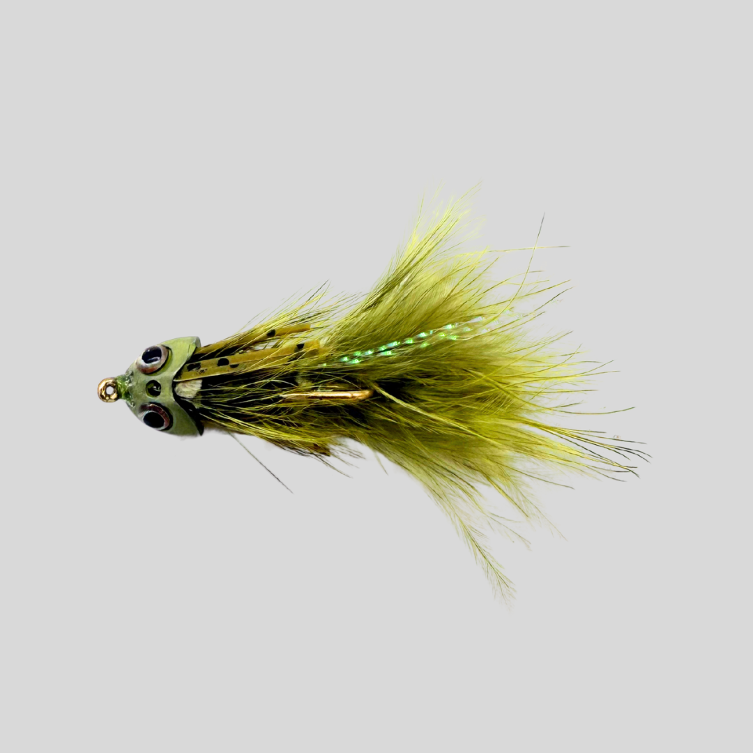 Fish-Skull Skulpin Bugger | Weighted Sculpin-Imitation Woolly Bugger | Fish-Skull Sculpin Helmet | Hook-Up Bottom Fishing | Living Eyes | #4, #6 & #8 | Brown, Olive & Black | Trout & Bass | Flymen
