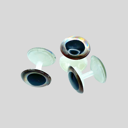 Fish-Skull Weightless Living Eye Dumbbell | 3D Realistic Eyes | Translucent Weightless Body | 6mm, 8.5mm & 10mm | Fire & Ice | 8 Per Pack | Baitfish Streamers & Surface Flies | Flymen