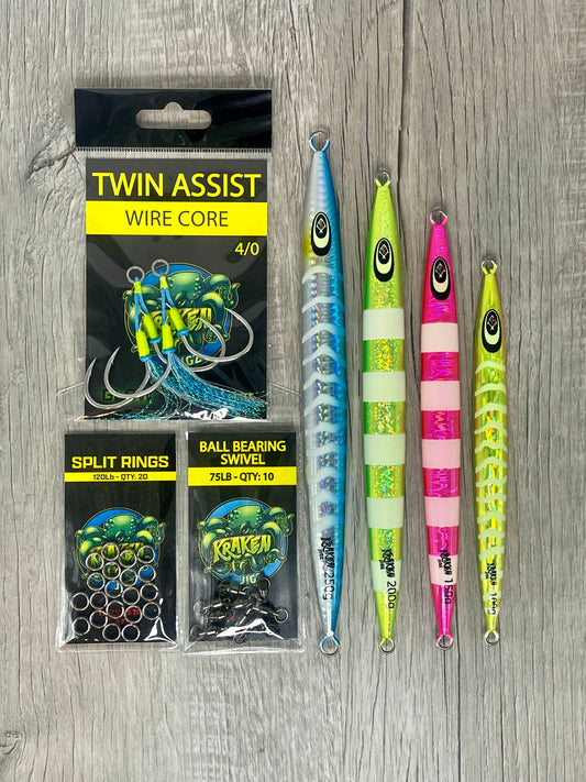 Kraken Jigz Torpedo Freedom Pack Slow Pitch Jigging Kit