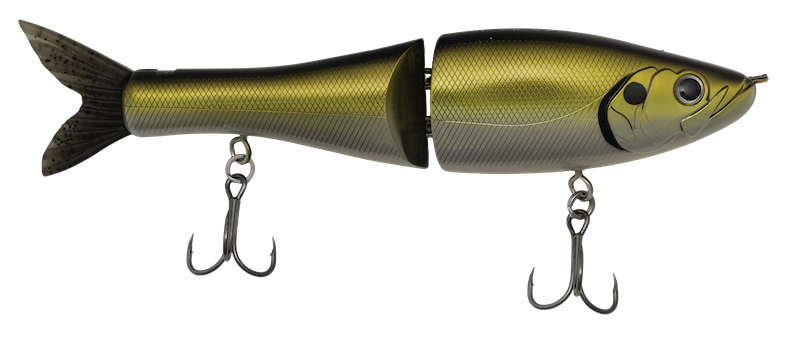 Fishing lure with detailed design on a white background