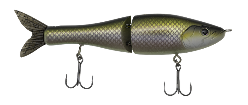 Fishing lure with a detailed fish design on a white background