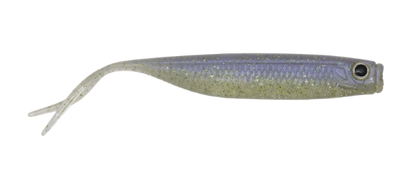 Fishing lure with a gradient color pattern on a white background