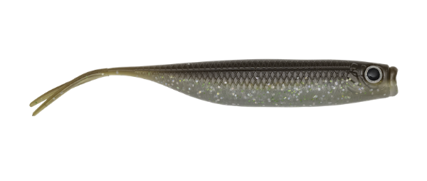 Fishing lure with a detailed texture on a white background
