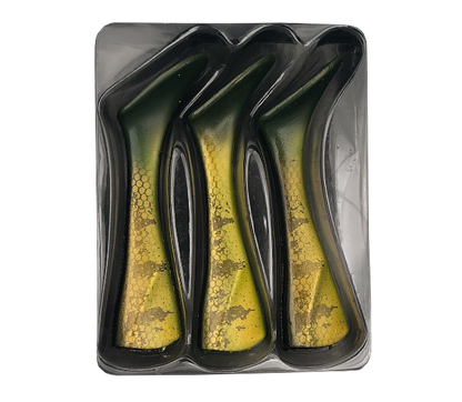 Headbanger Shad 9" Replacement Tails | 3-Pack | 11 Colors | Twist-On Corkscrew Anchor