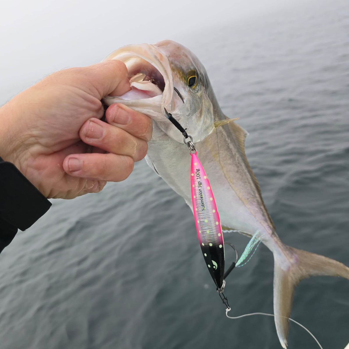 Submission Fishing Co. Javelin Slow Pitch Jig | Ribbed Armor Profile | Glow | 100g & 200g | 2 Colors | Mid-Depth Offshore