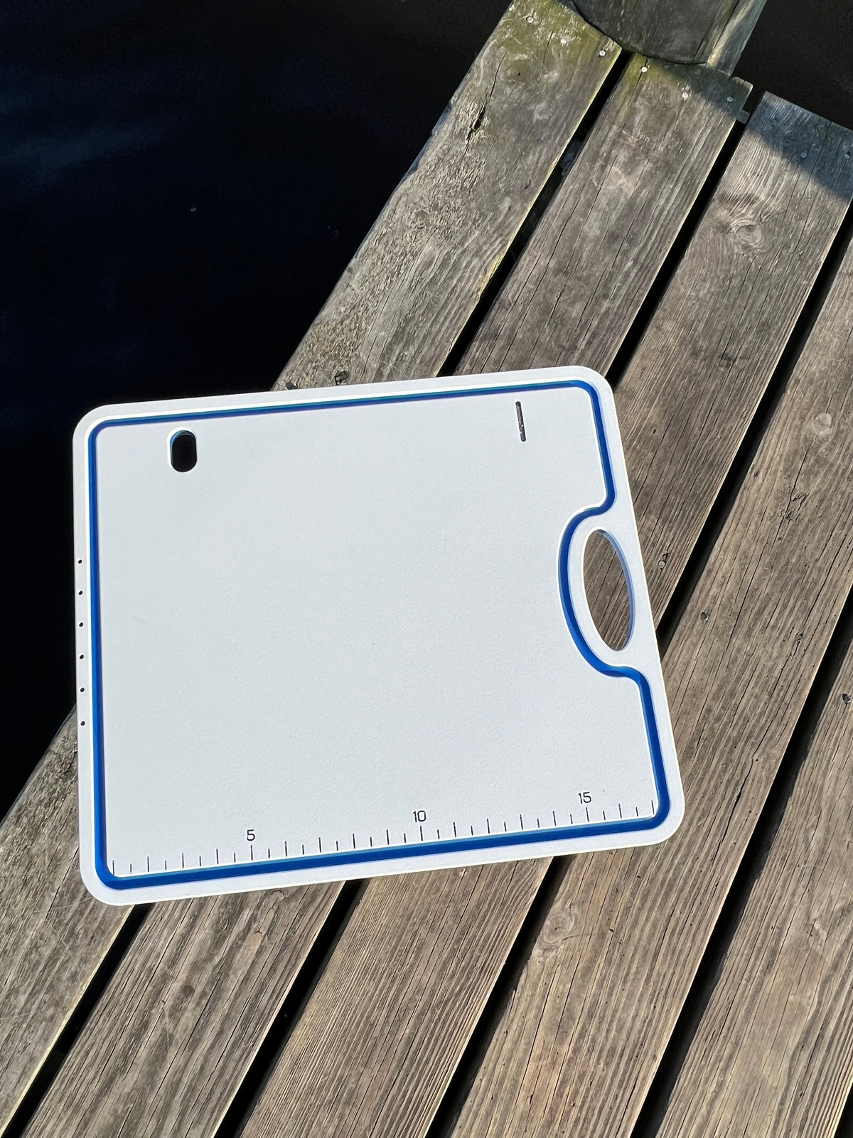 TRAPSKI Bucket Board | Made in USA | Marine-Grade HDPE | Fits 5-Gallon Buckets & Coolers | Integrated Ruler | Non-Skid Feet | Fillet, Bait Prep & Gear