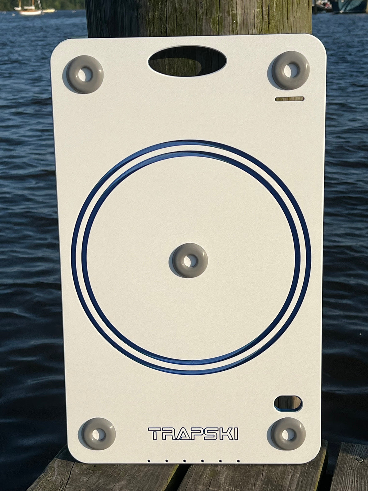 TRAPSKI Bucket Board | Made in USA | Marine-Grade HDPE | Fits 5-Gallon Buckets & Coolers | Integrated Ruler | Non-Skid Feet | Fillet, Bait Prep & Gear