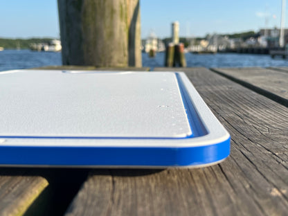 TRAPSKI Bucket Board | Made in USA | Marine-Grade HDPE | Fits 5-Gallon Buckets & Coolers | Integrated Ruler | Non-Skid Feet | Fillet, Bait Prep & Gear