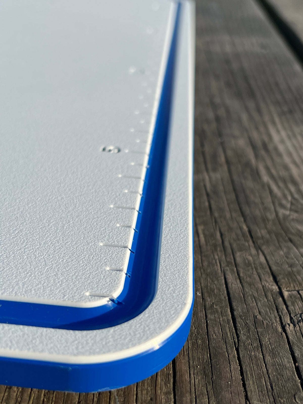 TRAPSKI Bucket Board | Made in USA | Marine-Grade HDPE | Fits 5-Gallon Buckets & Coolers | Integrated Ruler | Non-Skid Feet | Fillet, Bait Prep & Gear