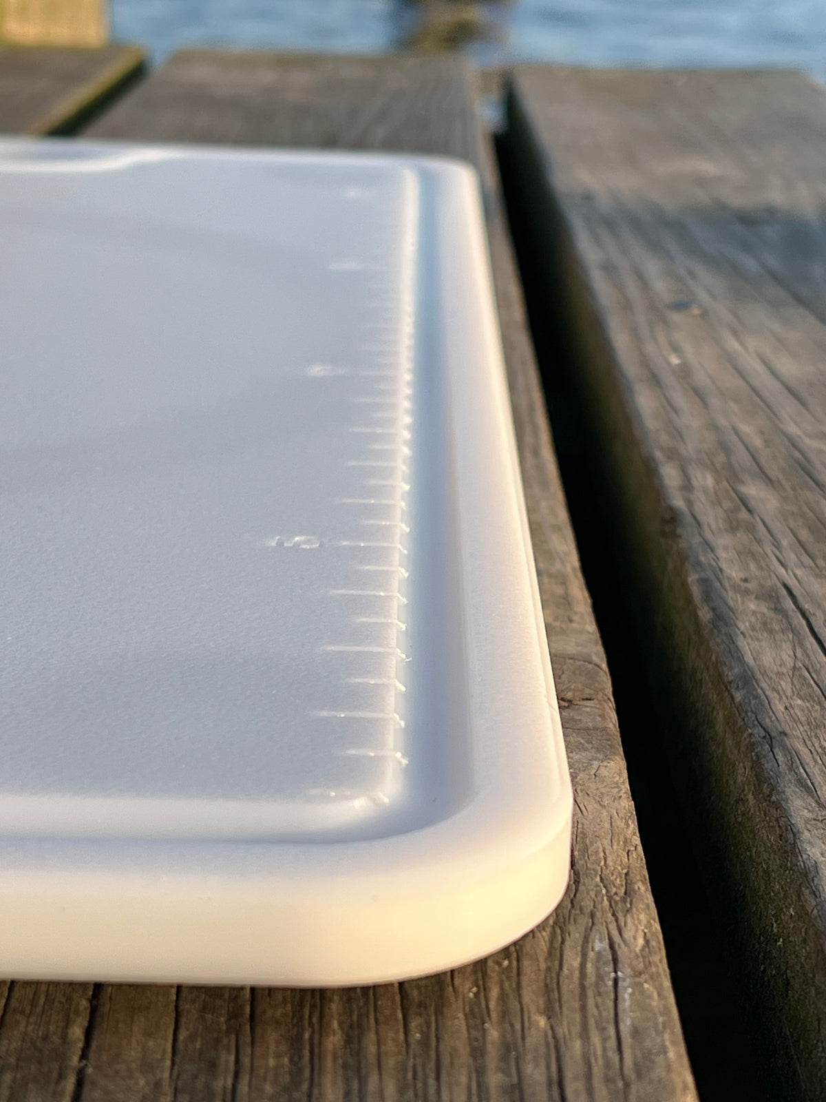 TRAPSKI Bucket Board | Made in USA | Marine-Grade HDPE | Fits 5-Gallon Buckets & Coolers | Integrated Ruler | Non-Skid Feet | Fillet, Bait Prep & Gear