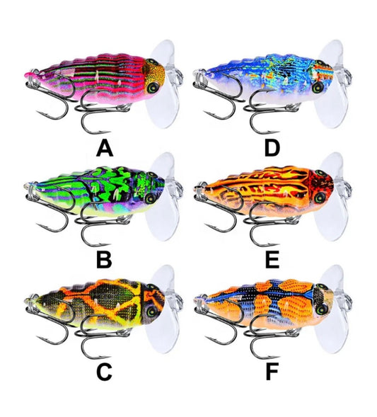 Kraken Jigz Rattle Dog Cicada Crawling Topwater Lure