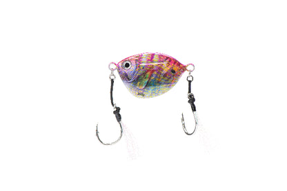 Colorful fishing lure with a white background