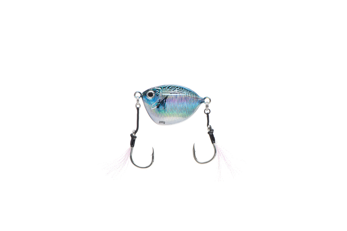 AnglerCo Imposter Jig | Bonita | Dark Purple/Black Flash | Pelagic & Reef | Flutter & Slow Pitch | 30g–600g